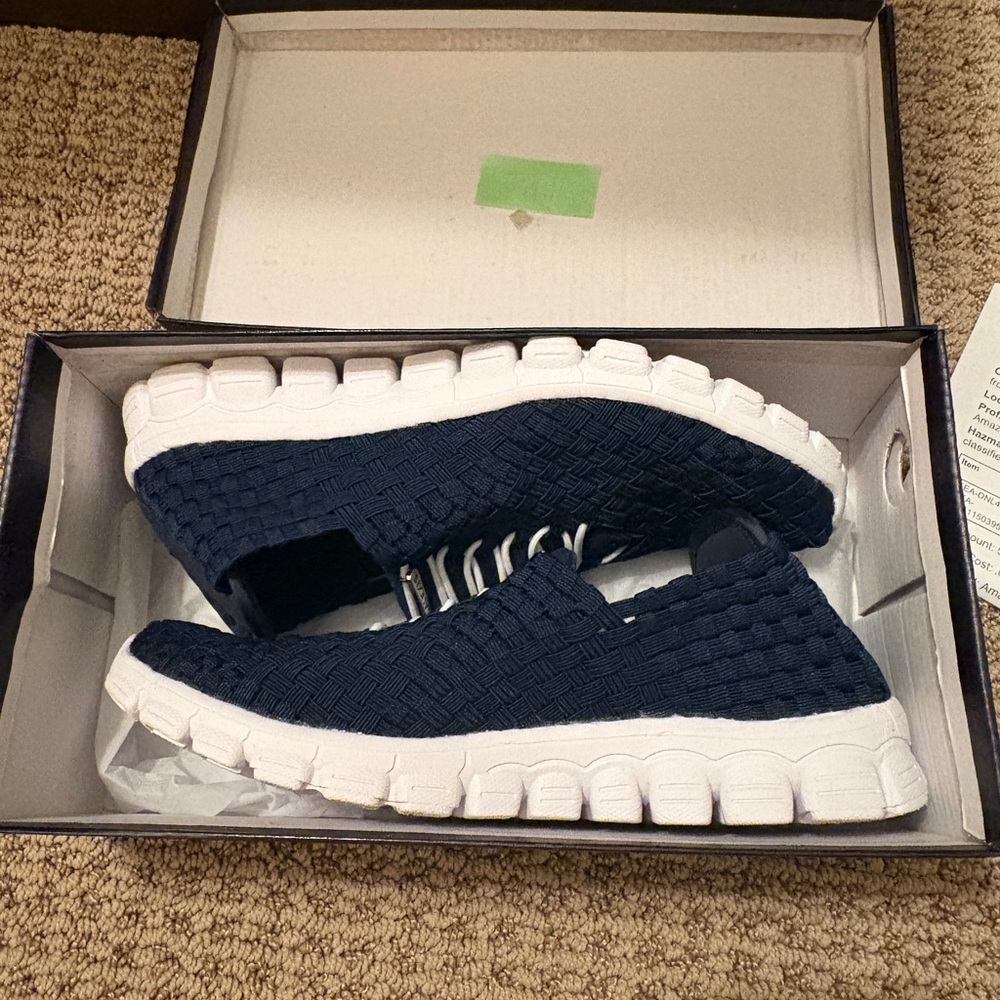 Alexis Midnight Blue Athletic Shoes with White Sole